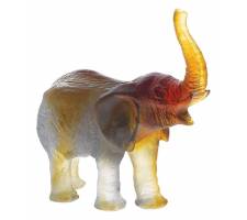 Статуэтка "Слон" янтарно-серая Daum